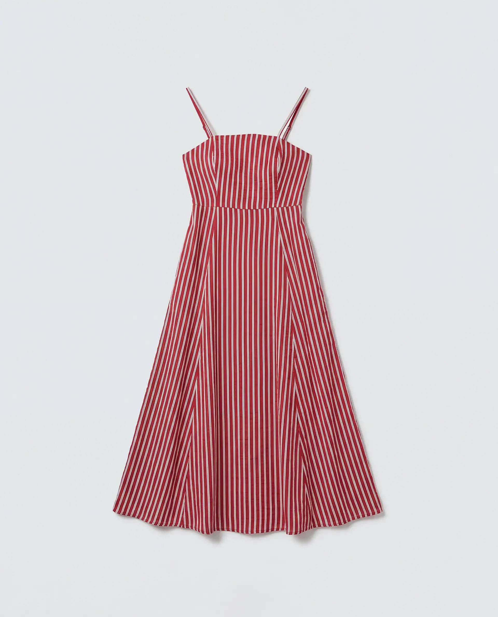 red striped dress womens Striped Linen Sleeveless Dress (Women)