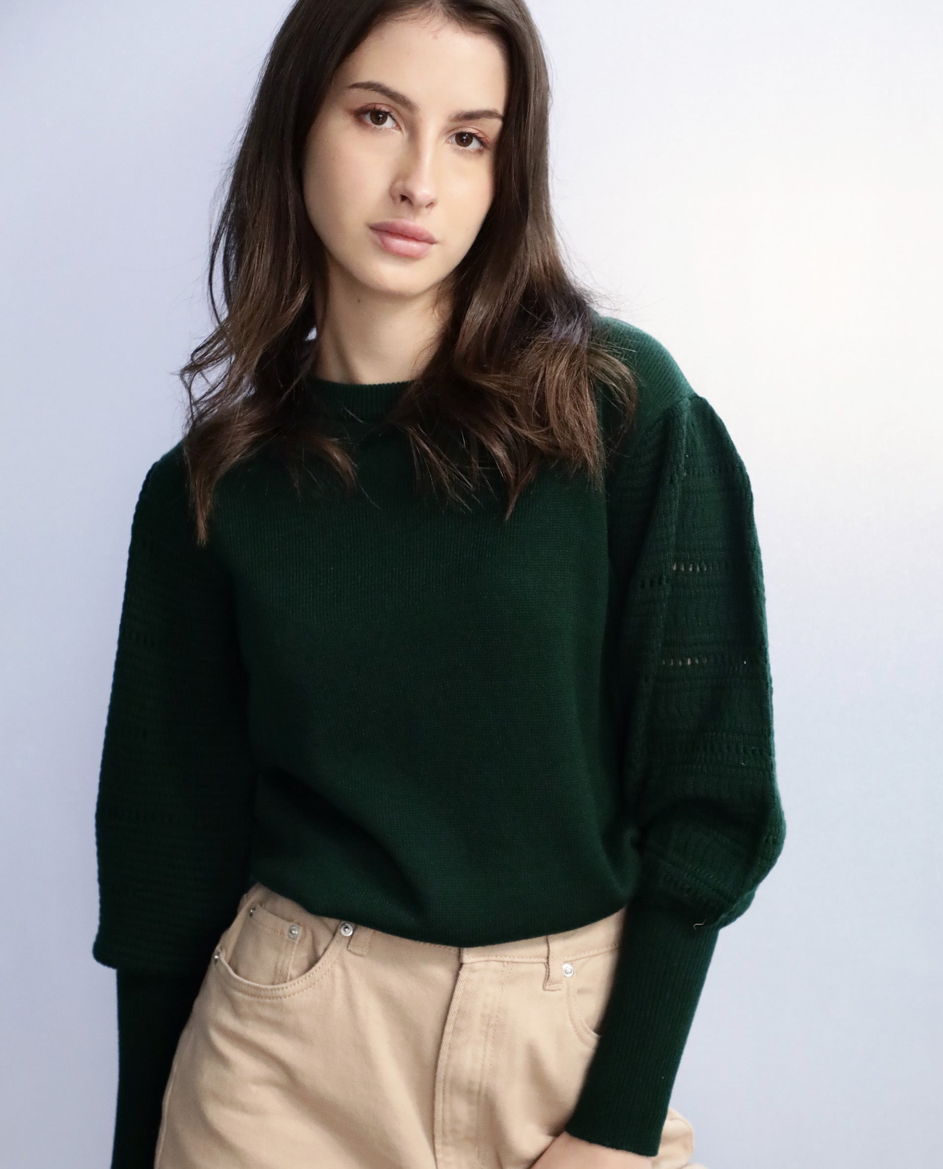 Rareism Women Marina Green Top Full Sleeves