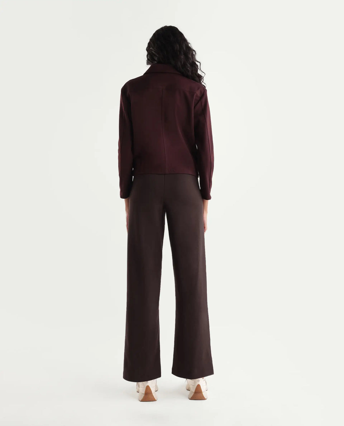 Rareism Women's Pay-B Dark Brown Cotton Blend Button And Zip Straight Track Pant