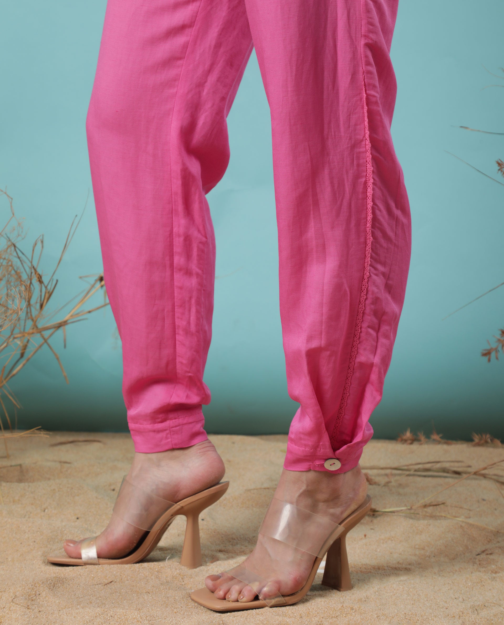 Order cute cotton pink pants for women @ sale Price