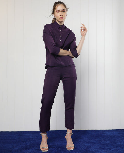 Buy Purple Trousers & Pants for Women by Marks & Spencer Online | Ajio.com