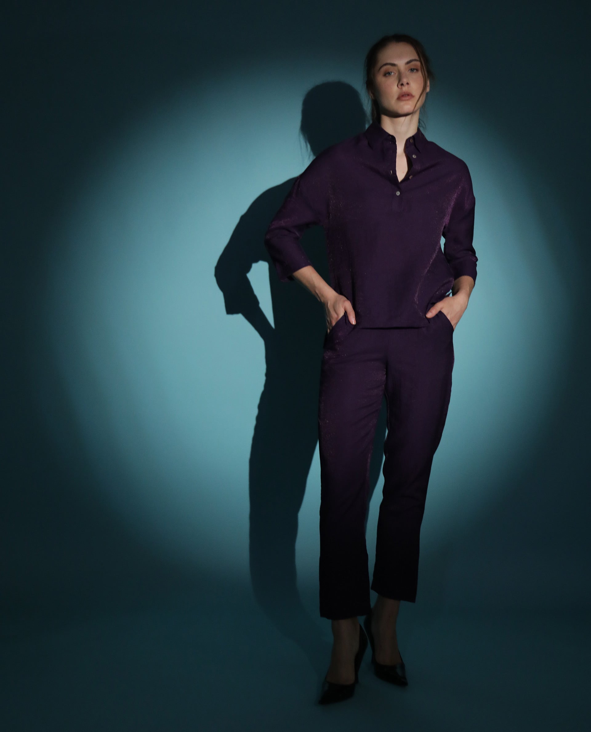 Lilii trousers Dark purple – La Boutique du Yoga-Lausanne