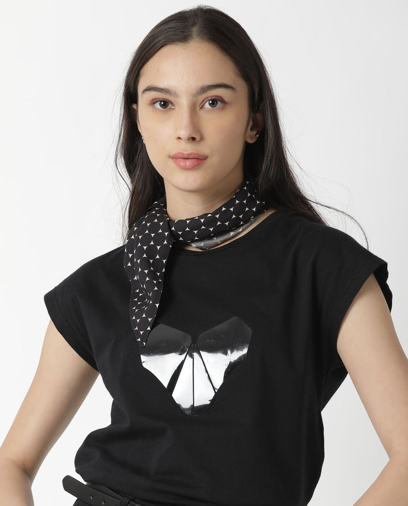 MESMO-WOMENS SCARF-BLACK